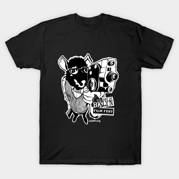 Retro Art of Brooklyn Film Festival Mascot T-Shirt by Pop Fan Shop